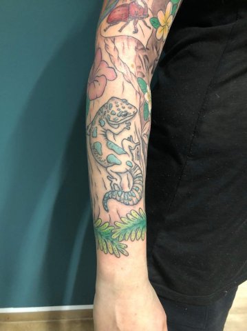 Anerkennungspreis Minerva Födermayr Tattoo Dschungel Sleeve